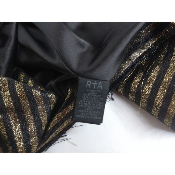 RTA Denim Womens Iggy Blazer Metallic Lurex Stripe Size XS New - Picture 4 of 8